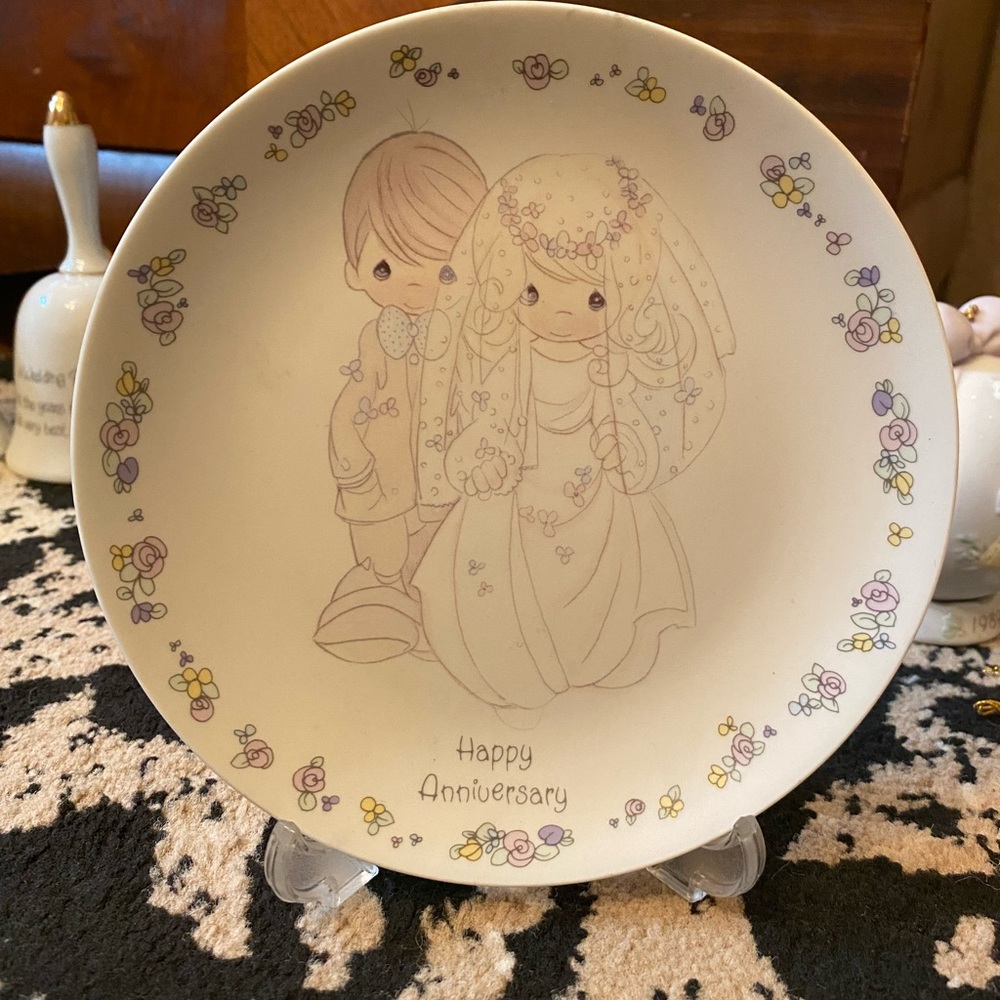 Precious moments anniversary plate